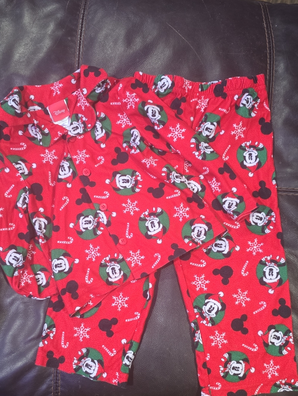 Disney Red Mickey Mouse Holiday Pajama Set